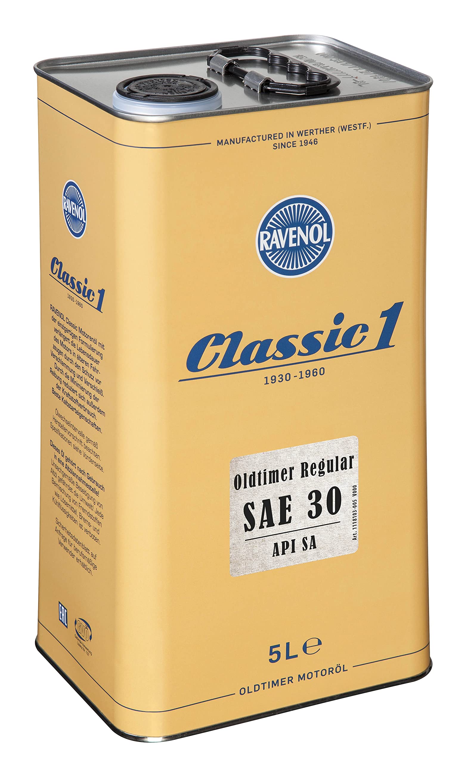 RAVENOL Oldtimer Regular SAE 30 API SA von RAVENOL