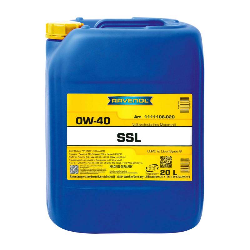 RAVENOL Super Synthetik Öl SSL SAE 0W-40 von RAVENOL
