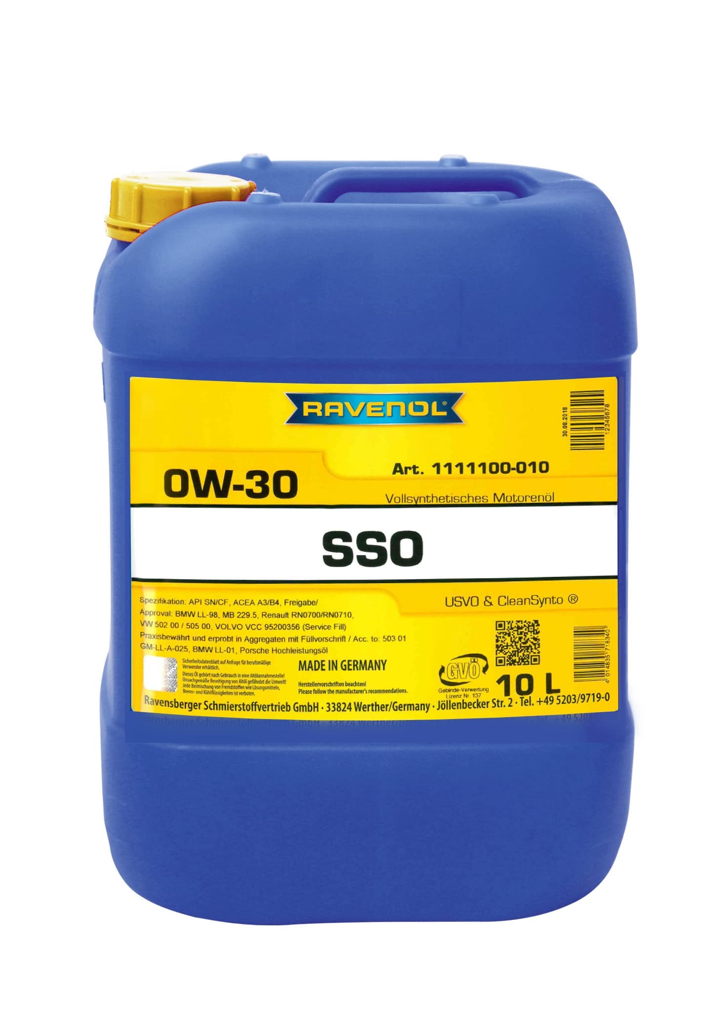 RAVENOL SSO SAE 0W-30 von RAVENOL