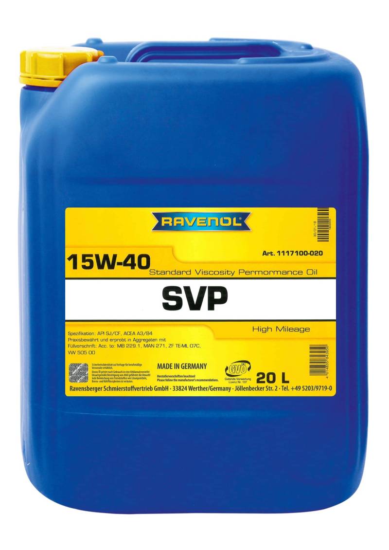 RAVENOL SVP Stand Viscos Perform Oil SAE 15W-40 von RAVENOL