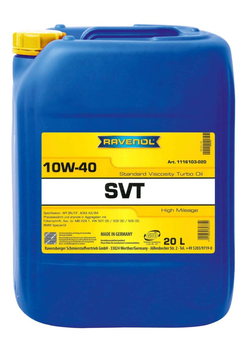 RAVENOL SVT Stand Viscosity Turbo Oil SAE 10W-40 von RAVENOL