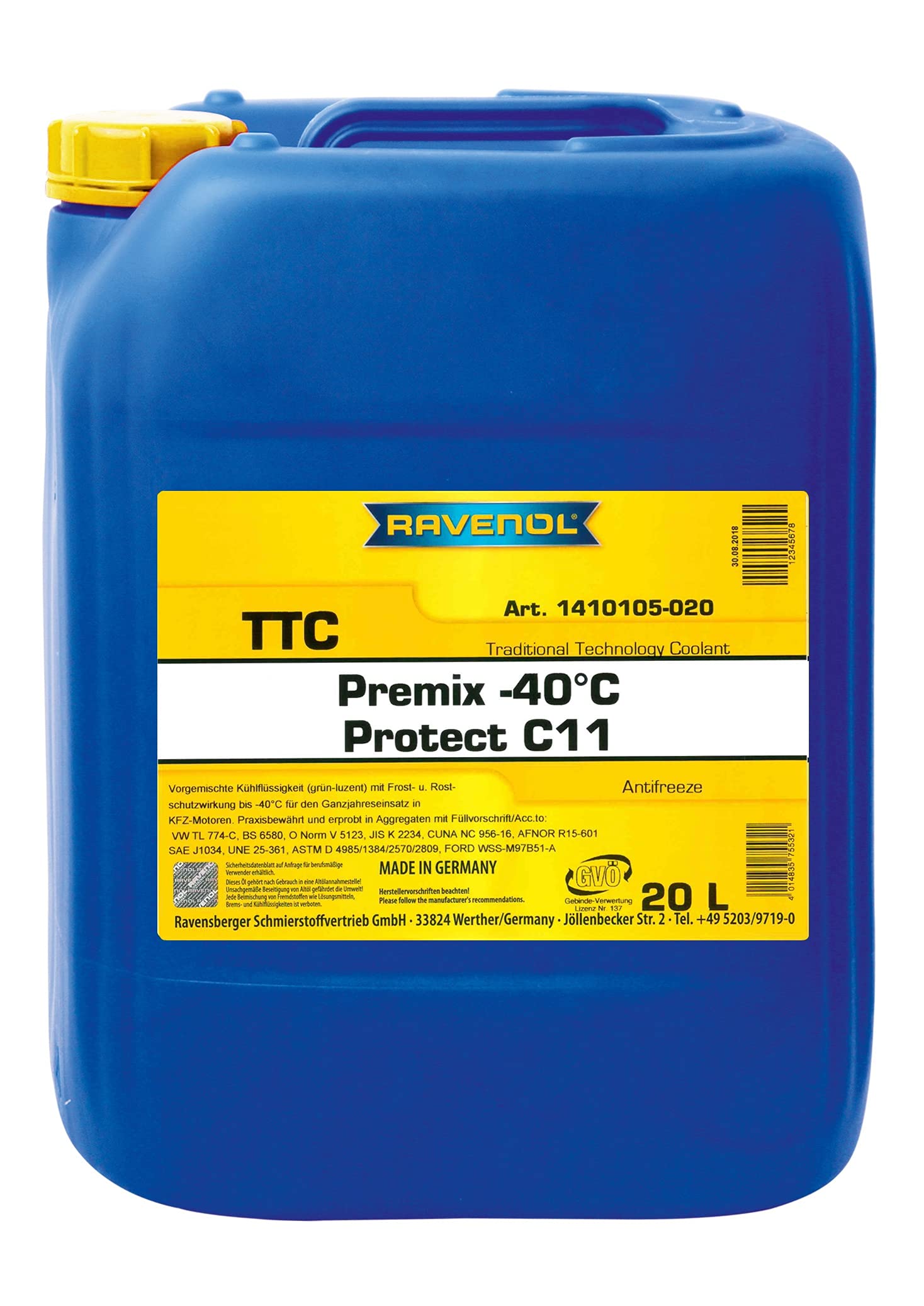 RAVENOL TTC Premix -40°C Protect C11 von RAVENOL