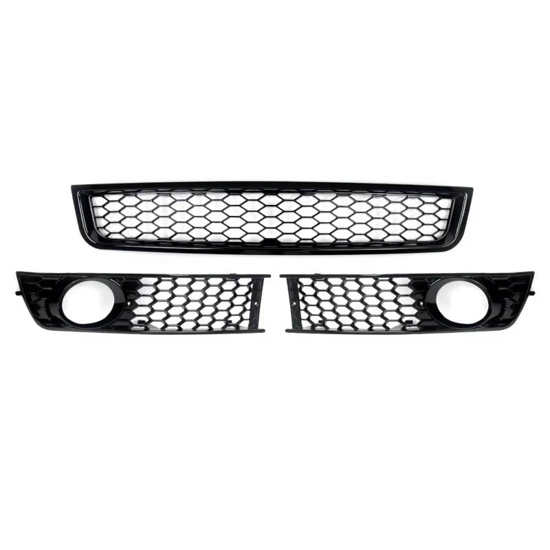 RAVTAKL Auto Nebelscheinwerfer Gitter Kompatibel Mit A4 B6 2002 2003 2004 2005 Frontstoßstange Nebelscheinwerfergrill Unterer Kühlergrill Autodekorationszubehör von RAVTAKL