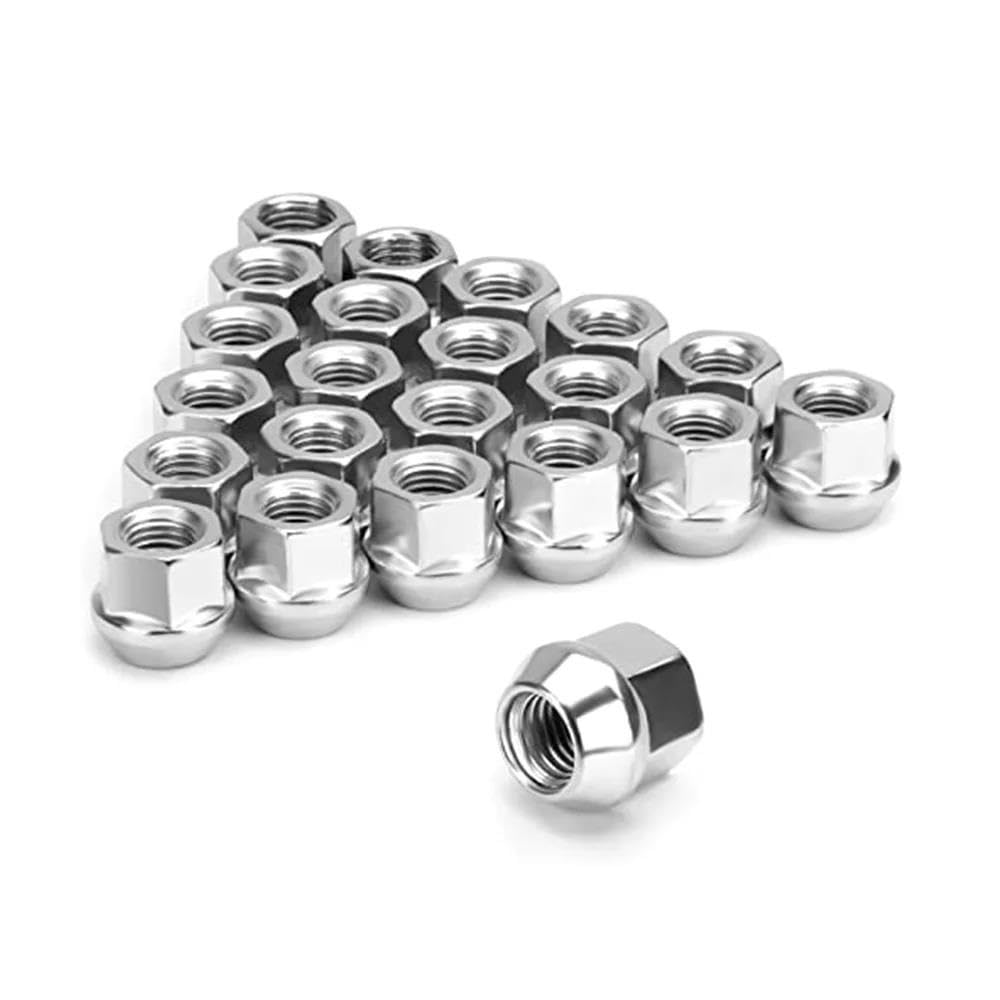 RAVTAKL Radnabenschraube 21 Mm Hohe Radmuttern Mit Offenem Ende, M12 X 1,5, M14 X 1,5, 1/2–20, 9/16–18 (19 Mm), Sechskant-Kegelsitz, Auto-Radmuttern, Splitter, 20 Stück(M14x2.0) von RAVTAKL