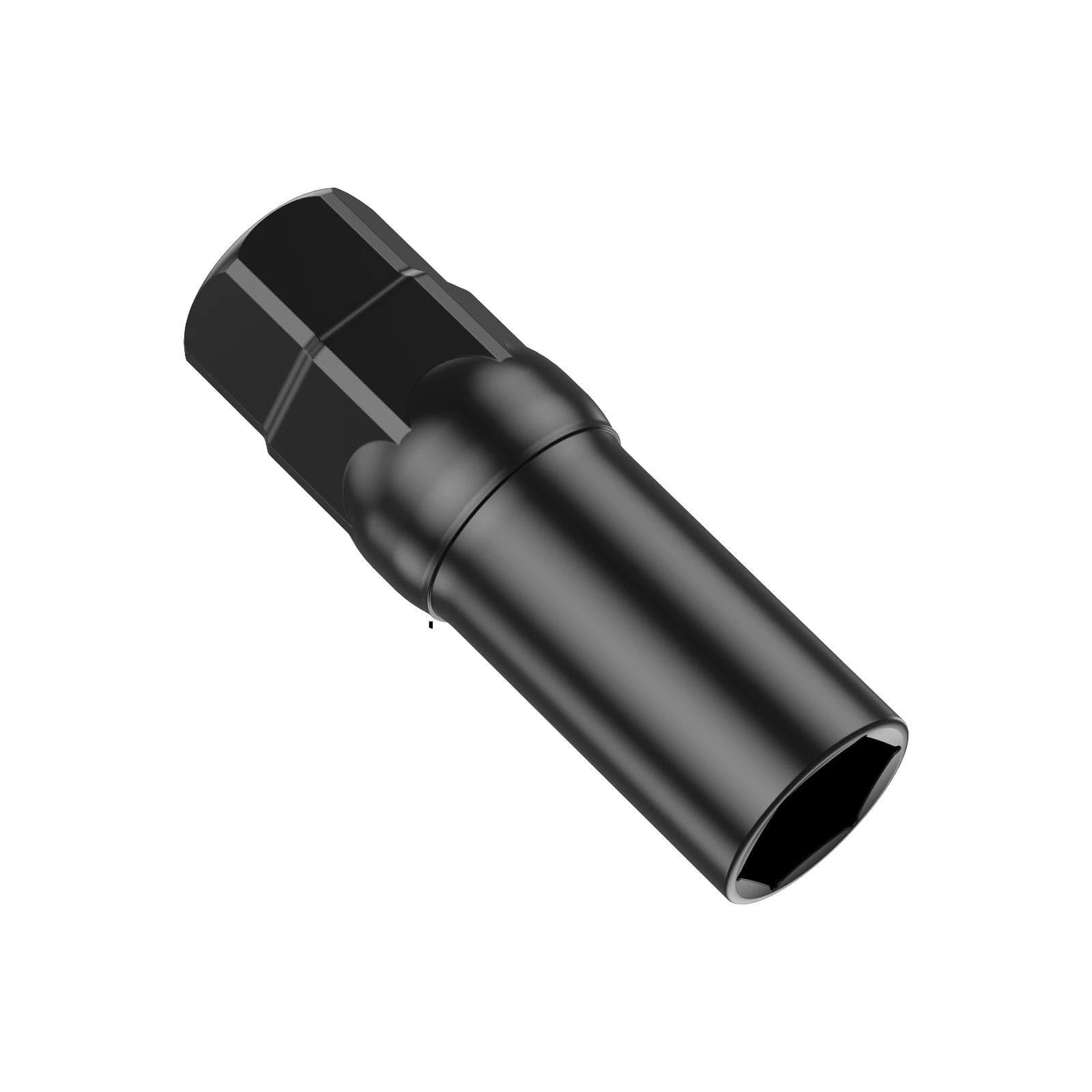 RAVTAKL Radnabenschraube Auto-Radmuttern, 12 Mm, Geschmiedetes Stahlgewinde, Radmuttern-Set Mit 1 Stecknuss, Rostfreies Auto-Radzubehör, 20 Stück(Black) von RAVTAKL