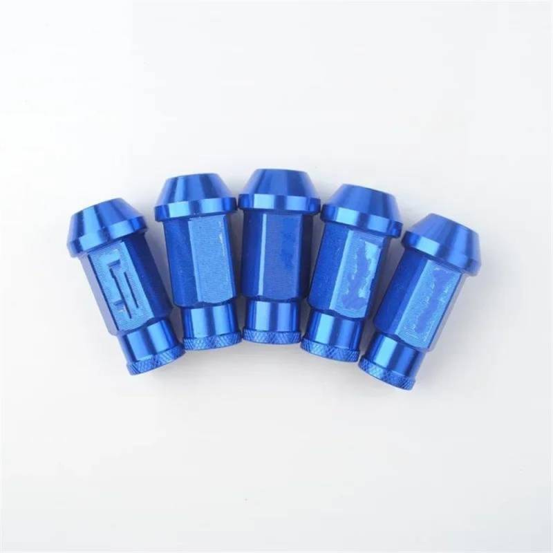 RAVTAKL Radnabenschraube Auto-Radmuttern Radmuttern Schrauben Radschrauben M12 X 1,5 M12 X 1,25 Aluminiumlegierung, 50 Mm, 35 Mm, 20 Stück(Blue,M12x1.25) von RAVTAKL