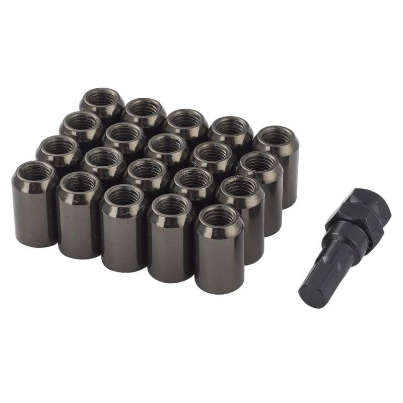 RAVTAKL Radnabenschraube Auto-Radmuttern Sechskant 20 Mm M12 X 1,25 M12 X 1,5 Radmuttern Zubehör Aluminium Kegel Konische Sitze 20 Stück 32 Mm(Titanium Color,M12x1.5) von RAVTAKL
