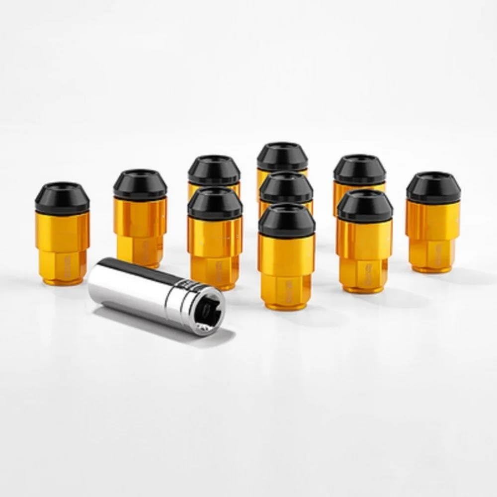 RAVTAKL Radnabenschraube Autozubehör Aluminium Eisen Außenteile Radschrauben Auto Radmuttern Radmuttern Nabenschraube M12x1.25 20St(Gold) von RAVTAKL