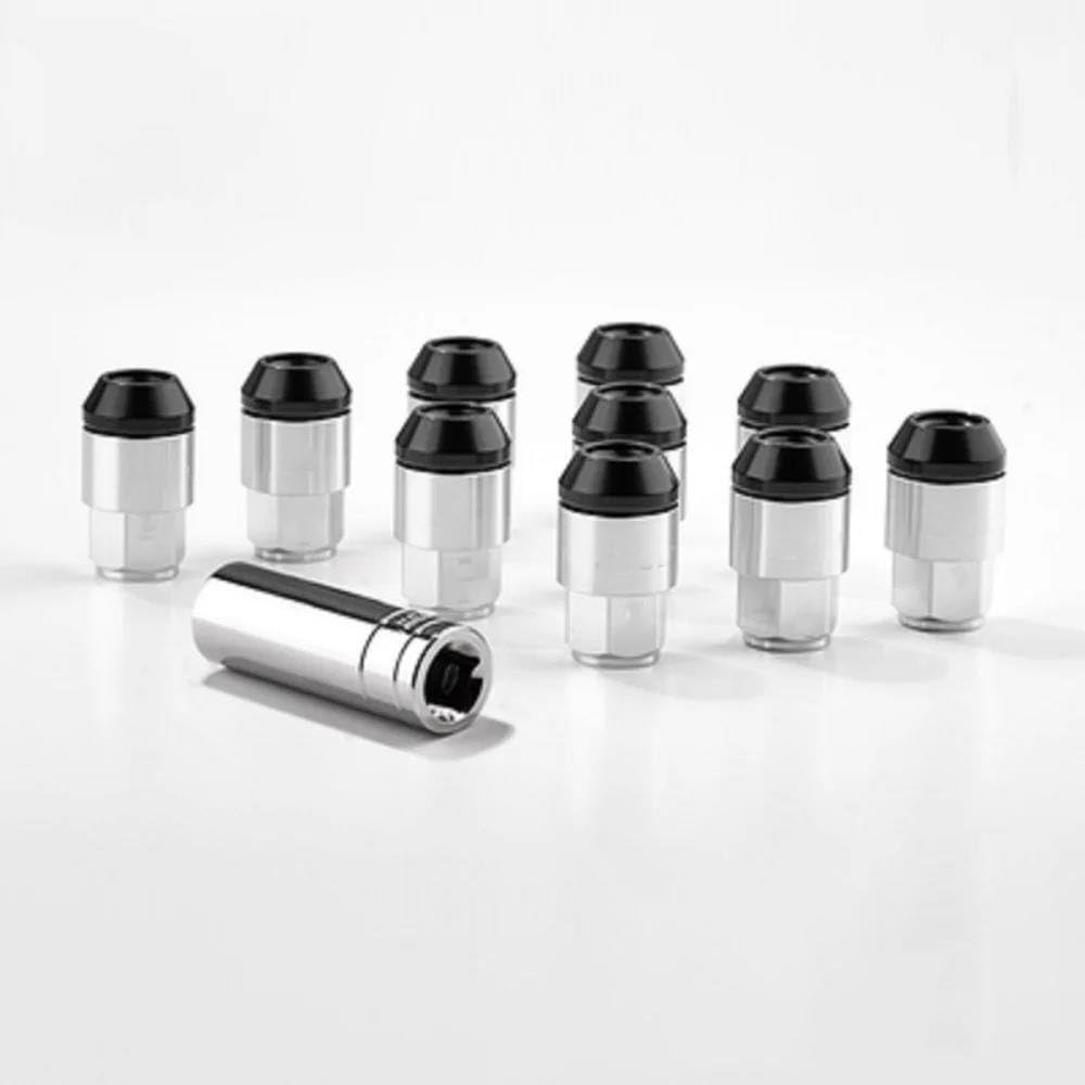 RAVTAKL Radnabenschraube Autozubehör Aluminium Eisen Außenteile Radschrauben Auto Radmuttern Radmuttern Nabenschraube M12x1.25 20St(Silver) von RAVTAKL