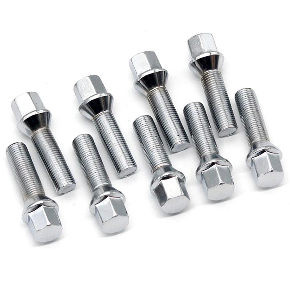 RAVTAKL Radnabenschraube Kompatibel Mit 3 Series X1 X3 X5 X6 X7 28/35/40/45/50 Mm Stahlradschrauben Und Muttern Passend Für M14x1,5 M12x1,5 M14x1,25 M12x1,25 10 Stück(10PCS 35mm,M12x1.5) von RAVTAKL
