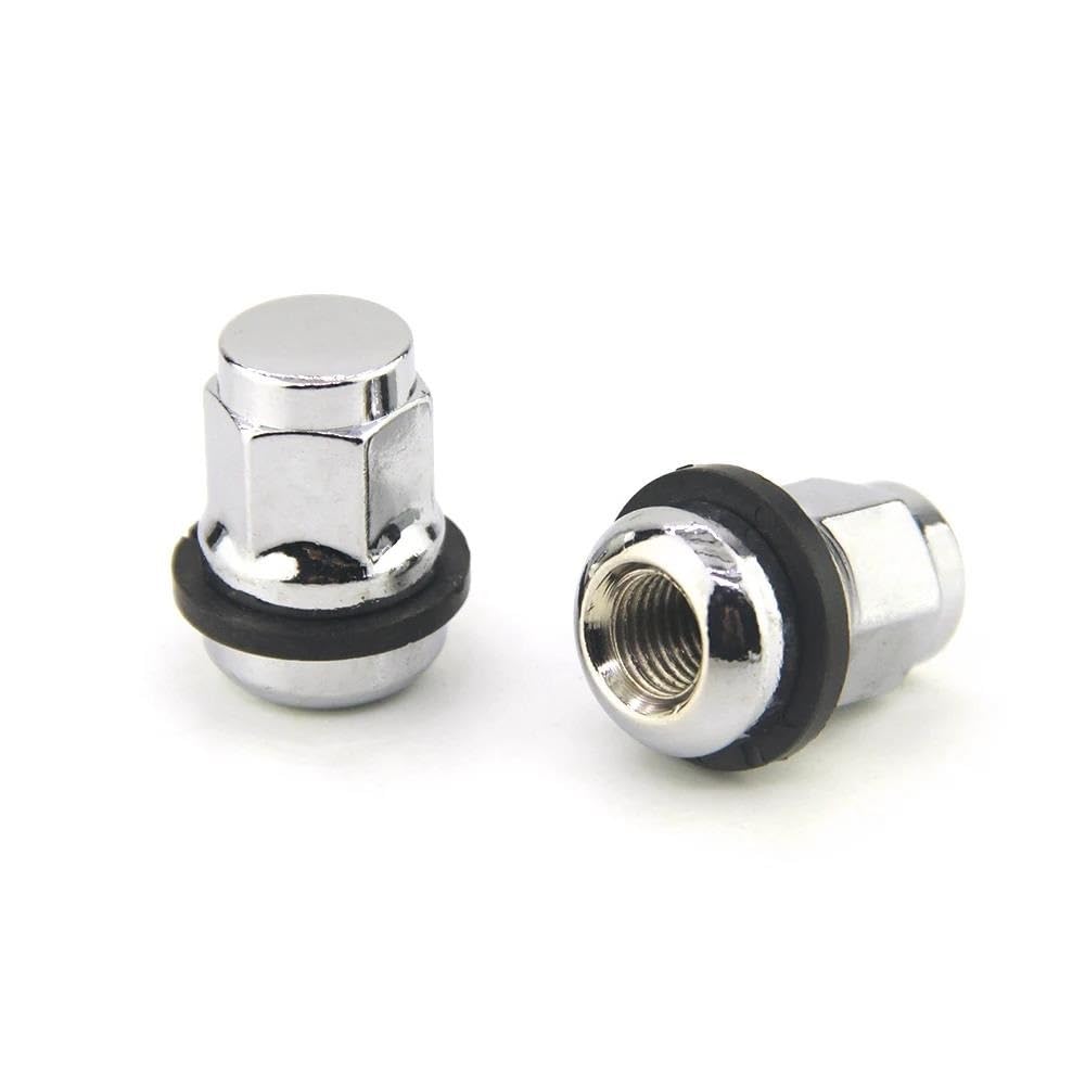 RAVTAKL Radnabenschraube Kompatibel Mit Accord Für Civic Auto-Radmuttern-Stil Radmuttern M12x1,5 Radmuttern Radschrauben Autozubehör 4 Stück(with Rubber Ring) von RAVTAKL
