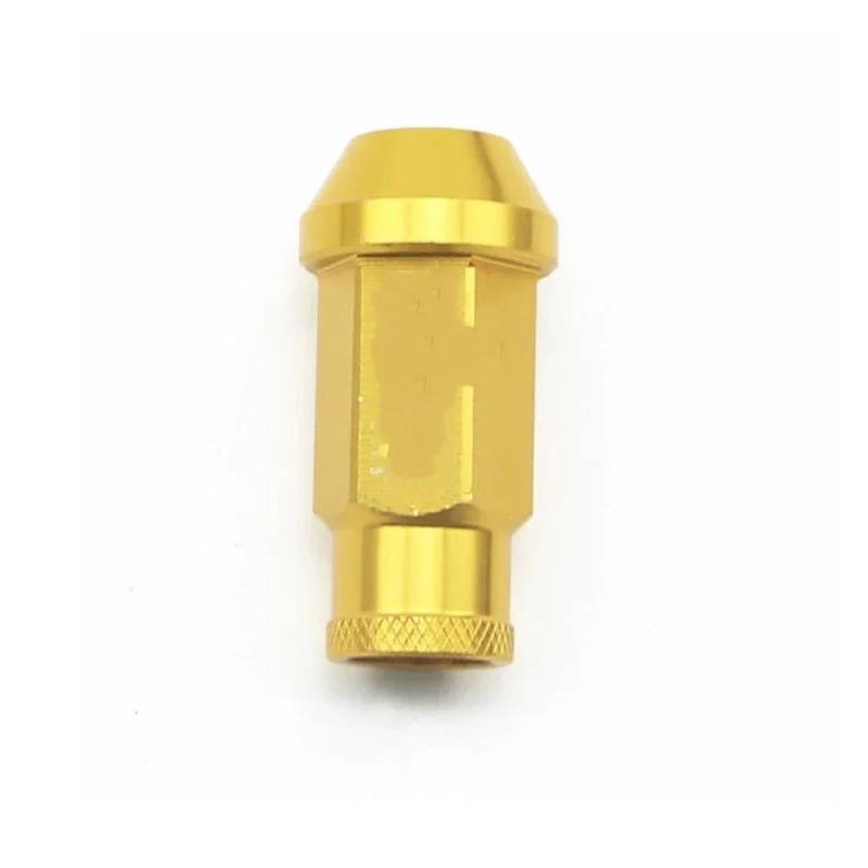RAVTAKL Radnabenschraube Kompatibel Mit Acura Für Civic Für Integra Auto-Radmuttern M12 X 1,5 M12 X 1,25 Radschrauben Autoräder Zubehör 52 MM 20 STK(Gold,M12x1.5) von RAVTAKL