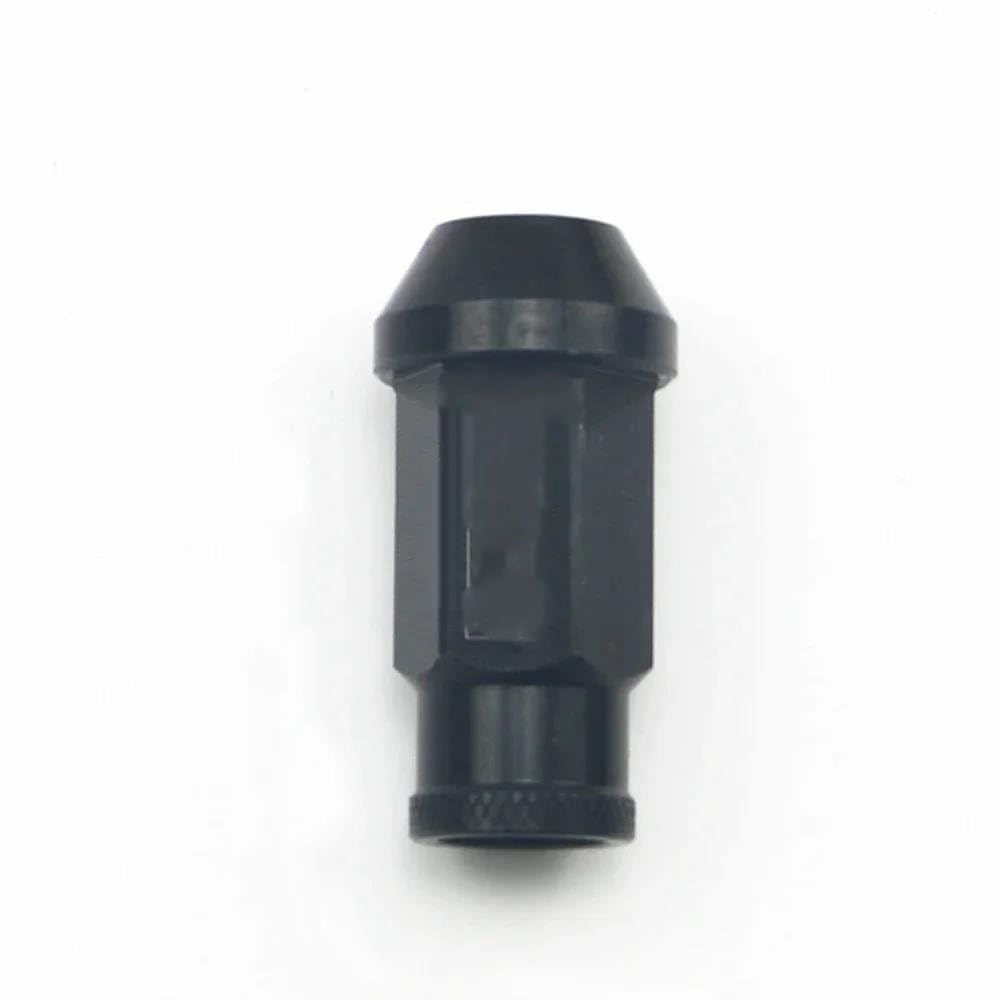 RAVTAKL Radnabenschraube Kompatibel Mit Buick Auto-Radmuttern M12x1,5 M12 X 1,25 Radschrauben Autoräder Zubehör 52MM 20 STK(Black,M12x1.5) von RAVTAKL