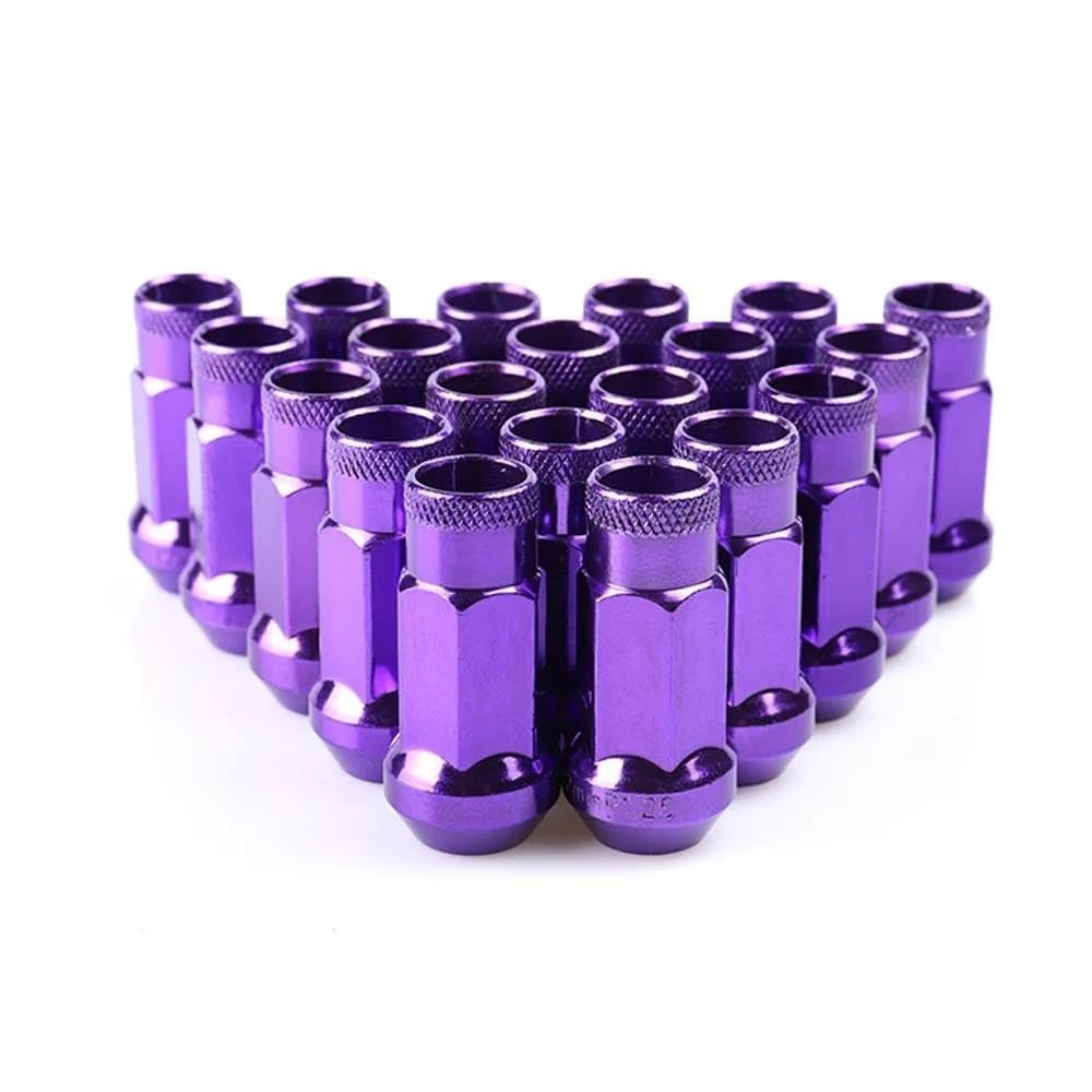 RAVTAKL Radnabenschraube Kompatibel Mit Hyundai Radstahlmuttern Radtuner Radmuttern Radschrauben M12x1,5 M12x1,25, 20 Stück(Purple,M12x1.25v) von RAVTAKL