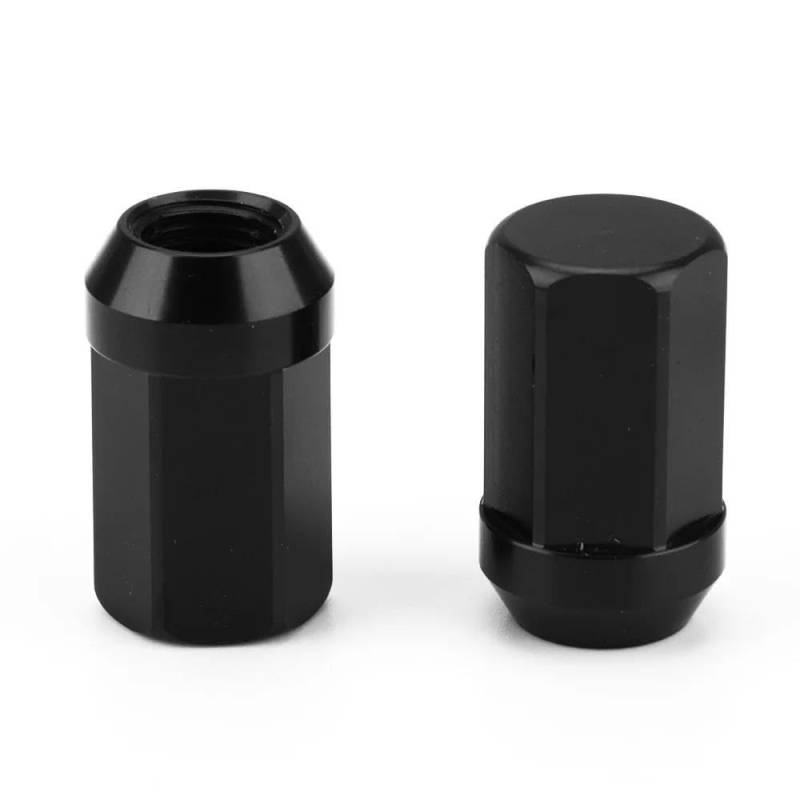 RAVTAKL Radnabenschraube Kompatibel Mit Infiniti Für QX50 QX60 QX70 Radmuttern HEX Aluminium Kegel Konisch 17 Mm 32 Mm M12 X 1,25 M12 X 1,5 Radmuttern Zubehör 20 Stück 7075T6(Black,M12x1.5) von RAVTAKL