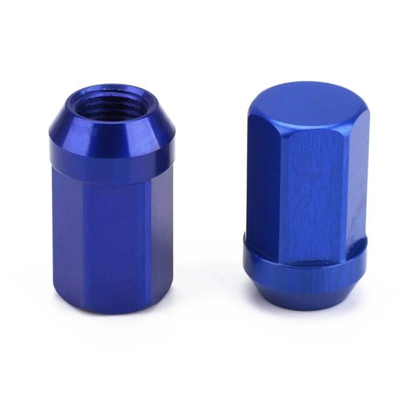 RAVTAKL Radnabenschraube Kompatibel Mit Infiniti Für QX50 QX60 QX70 Radmuttern HEX Aluminium Kegel Konisch 17 Mm 32 Mm M12 X 1,25 M12 X 1,5 Radmuttern Zubehör 20 Stück 7075T6(Blue,M12x1.5) von RAVTAKL