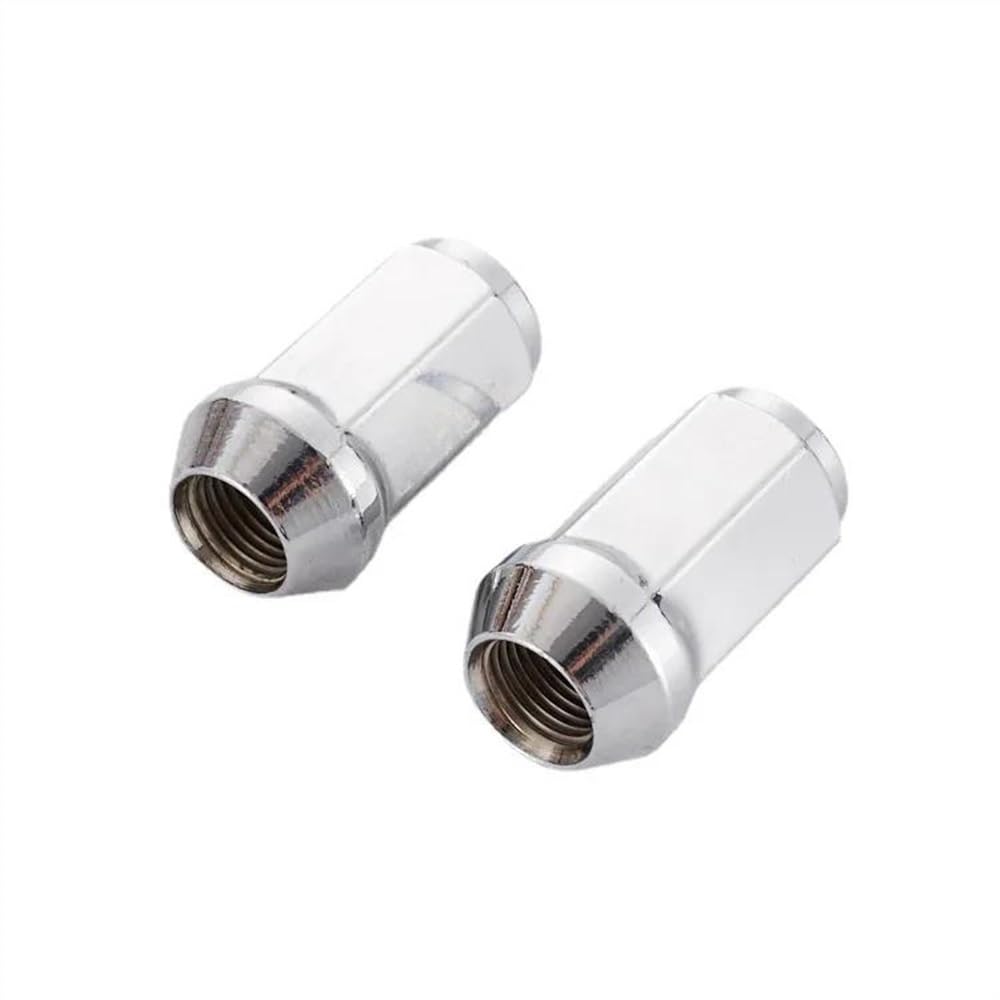 RAVTAKL Radnabenschraube Kompatibel Mit Mazda Auto-Radmuttern, Ausbuchtung, Eichelkegel, Stahlschrauben, Kopfdeckel, M14 X 1,5, M12 X 1,5, 4 Stück(Silver,M12x1.5) von RAVTAKL