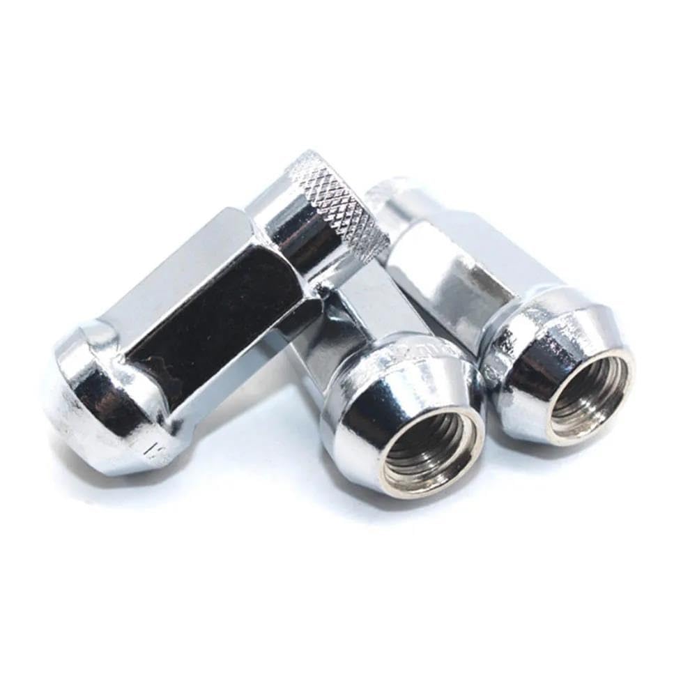 RAVTAKL Radnabenschraube Kompatibel Mit Mazda Radstahlmuttern, Felgen, Tuner-Radmuttern, Radschrauben M12 X 1,5, M12 X 1,25, 20 Stück(Silver,M12x1.5) von RAVTAKL