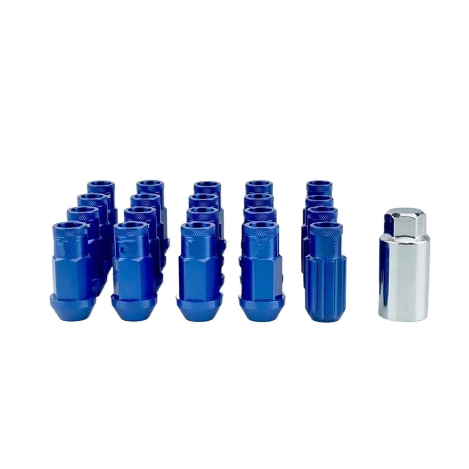 RAVTAKL Radnabenschraube Kompatibel Mit Mitsubishi Aluminium-Außenverkleidungsteile, Zubehör, Auto-Radmuttern, M12 X 1,5, M12 X 1,25, Radkappen, 20 Stück(Blue,M12x1.5) von RAVTAKL