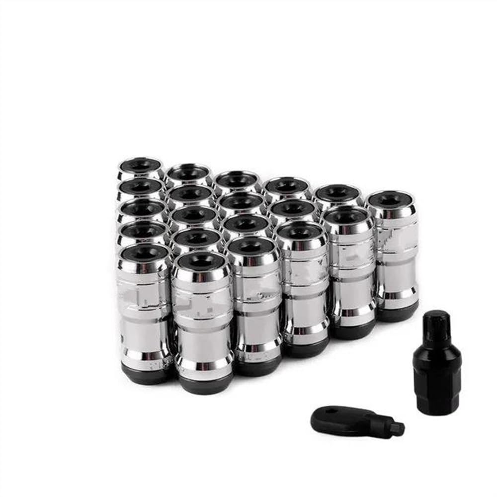 RAVTAKL Radnabenschraube Kompatibel Mit Mitsubishi Formula Radschrauben, Alufelgenmuttern, Stahlfelgen, Sicherungsmuttern, Eichelfelgen, M12x1,5, 20 Stück(Black) von RAVTAKL