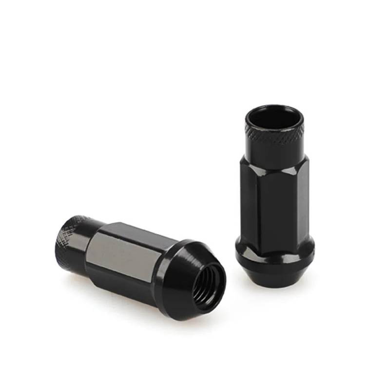RAVTAKL Radnabenschraube Kompatibel Mit Mitsubishi Für Outlander Für Triton Für Attrage 1993-2020 Stahl 50 Mm M12 X 1,5 Autoradschrauben Radmuttern Schrauben Mit Schlüssel 20 Stück(Black) von RAVTAKL