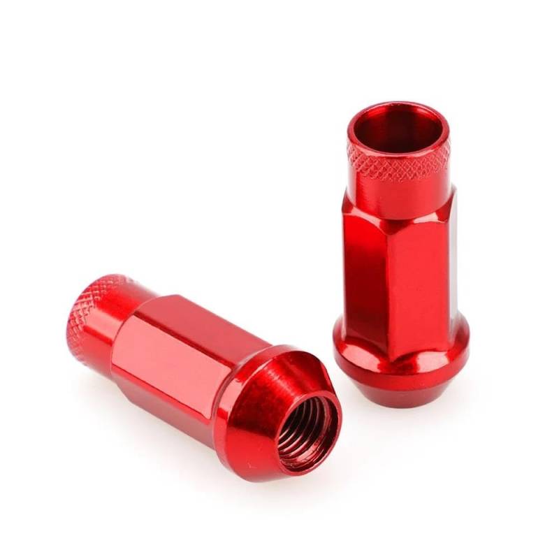 RAVTAKL Radnabenschraube Kompatibel Mit Mitsubishi Für Outlander Für Triton Für Attrage 1993-2020 Stahl 50 Mm M12 X 1,5 Autoradschrauben Radmuttern Schrauben Mit Schlüssel 20 Stück(Red) von RAVTAKL