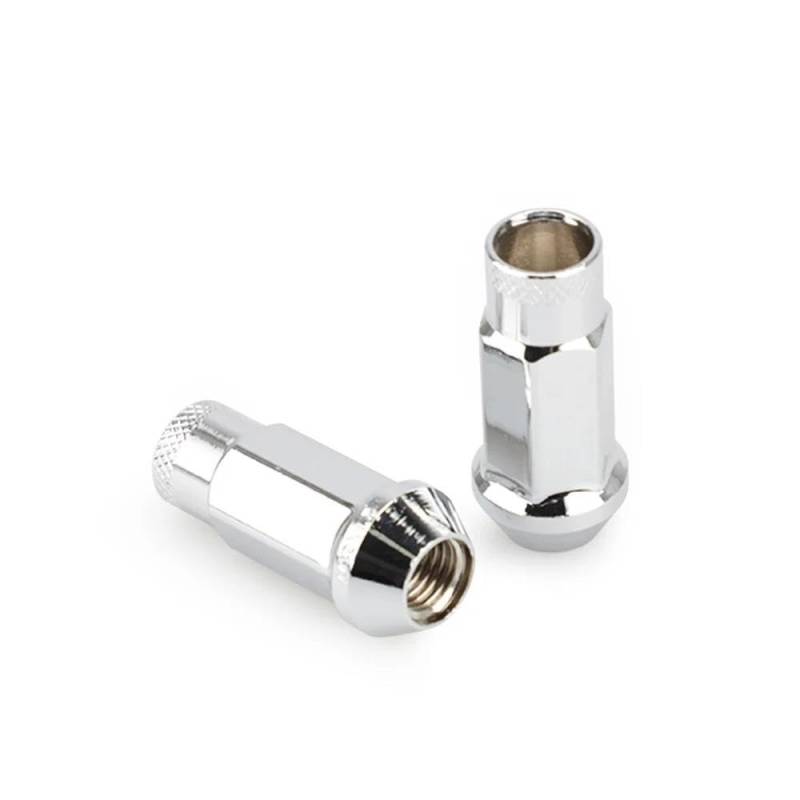 RAVTAKL Radnabenschraube Kompatibel Mit Mitsubishi Für Outlander Für Triton Für Attrage 1993-2020 Stahl 50 Mm M12 X 1,5 Autoradschrauben Radmuttern Schrauben Mit Schlüssel 20 Stück(Silver) von RAVTAKL