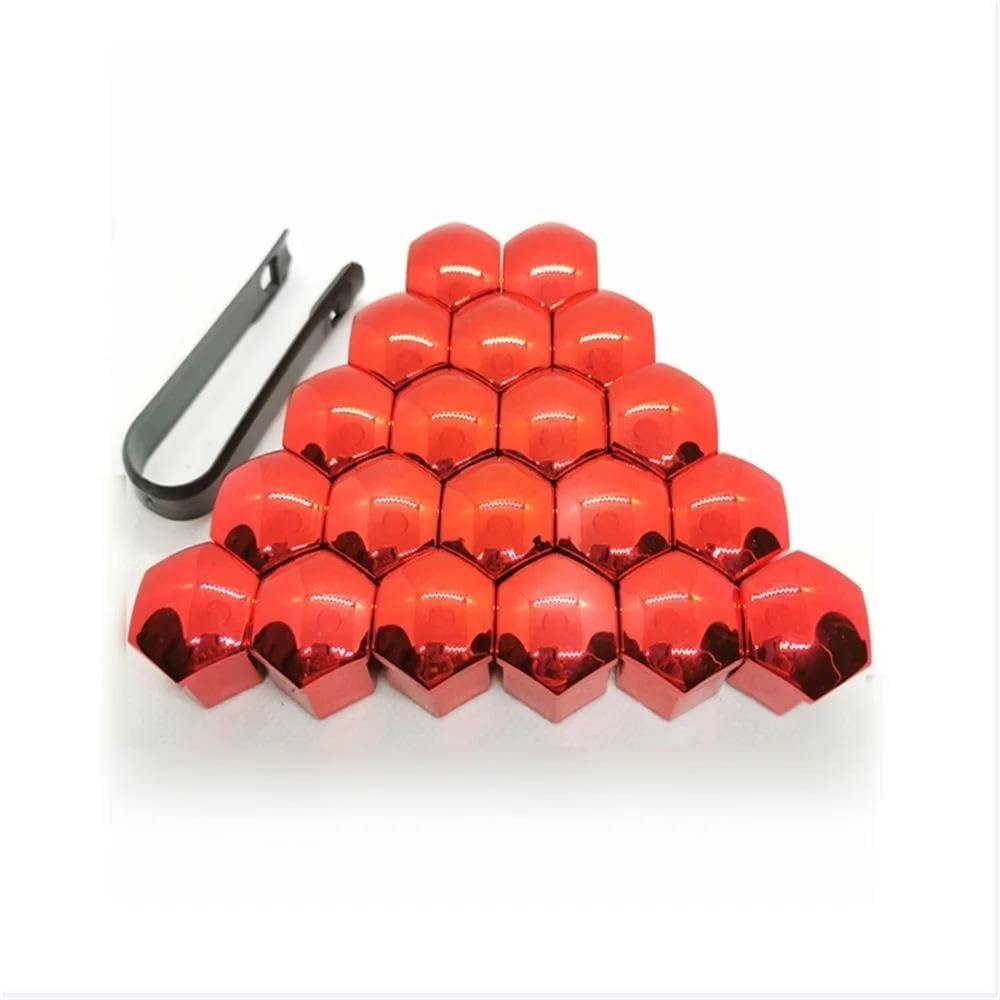 RAVTAKL Radnabenschraube Kompatibel Mit Opel 2015 2016 2017 2018 2019 Autoreifen-Radnabenabdeckungen 17 Mm 19 Mm Radschrauben Radmuttern 20 Stück(Red,19mm) von RAVTAKL