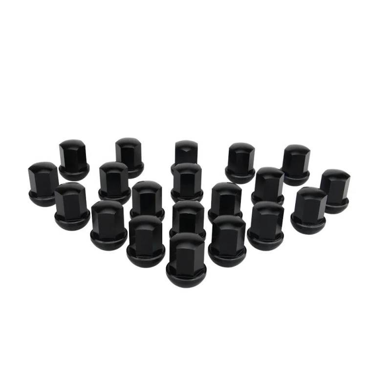 RAVTAKL Radnabenschraube Kompatibel Mit Porsche 911 928 968 Radmuttern Schwarz Radmuttern Kugelgelenk Radmuttern M14x1,5 99918200336 20 Stück von RAVTAKL