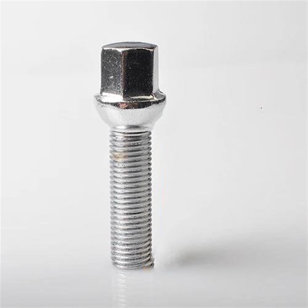 RAVTAKL Radnabenschraube Kompatibel Mit Porsche Stahlradschrauben Radmuttern Rundkopf M12x1,5 M12x1,25 Ersatzschrauben Muttern 10 Stück(30mm) von RAVTAKL