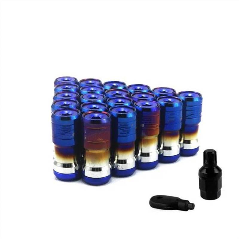 RAVTAKL Radnabenschraube Kompatibel Mit Suzuki Formula Radschrauben, Alufelgenmuttern, Stahlfelgen, Sicherungsmuttern, Eichelfelgen, M12 X 1,25, 20 Stück(Baking Blue) von RAVTAKL