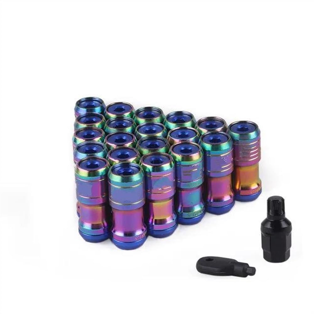 RAVTAKL Radnabenschraube Kompatibel Mit Suzuki Formula Radschrauben, Alufelgenmuttern, Stahlfelgen, Sicherungsmuttern, Eichelfelgen, M12 X 1,25, 20 Stück(Multicolor) von RAVTAKL