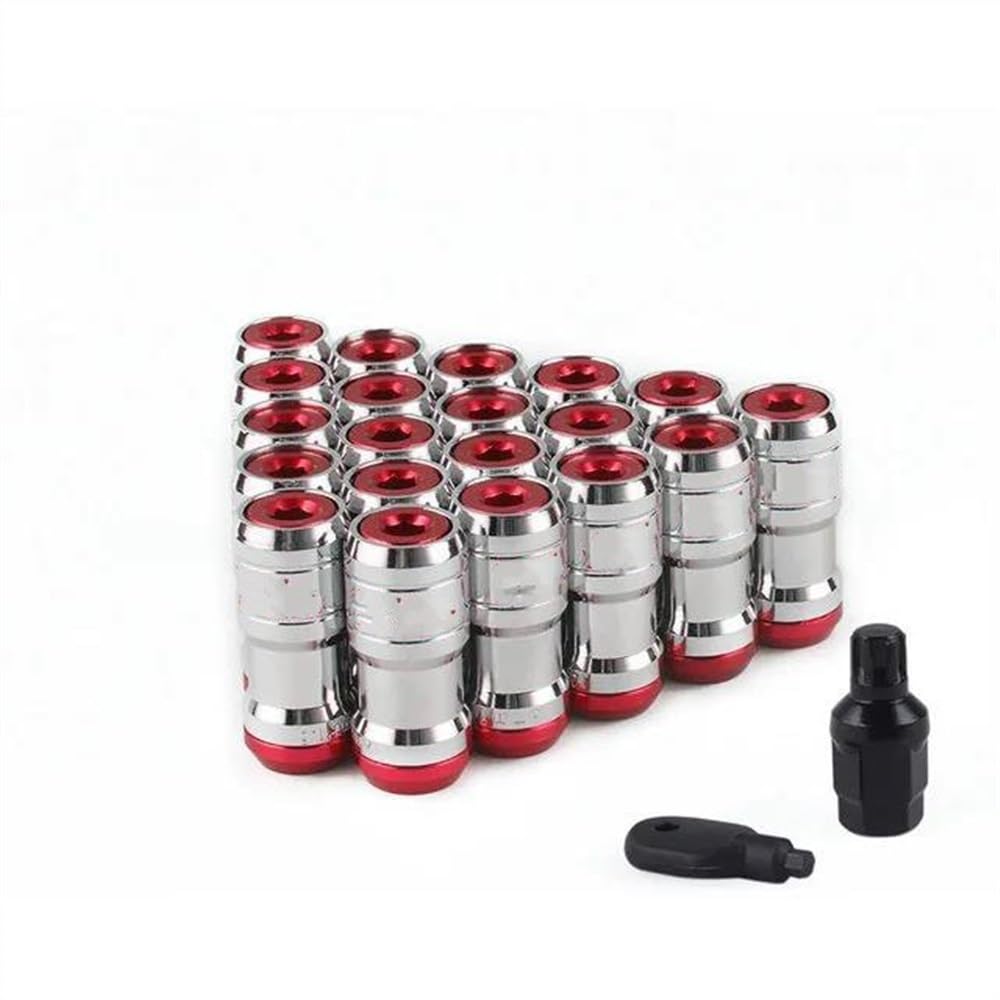 RAVTAKL Radnabenschraube Kompatibel Mit Suzuki Formula Radschrauben, Alufelgenmuttern, Stahlfelgen, Sicherungsmuttern, Eichelfelgen, M12 X 1,25, 20 Stück(Red) von RAVTAKL
