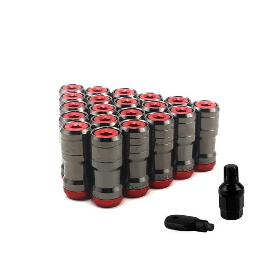 RAVTAKL Radnabenschraube Kompatibel Mit Suzuki Formula Radschrauben, Alufelgenmuttern, Stahlfelgen, Sicherungsmuttern, Eichelfelgen, M12 X 1,25, 20 Stück(Titanium Color) von RAVTAKL