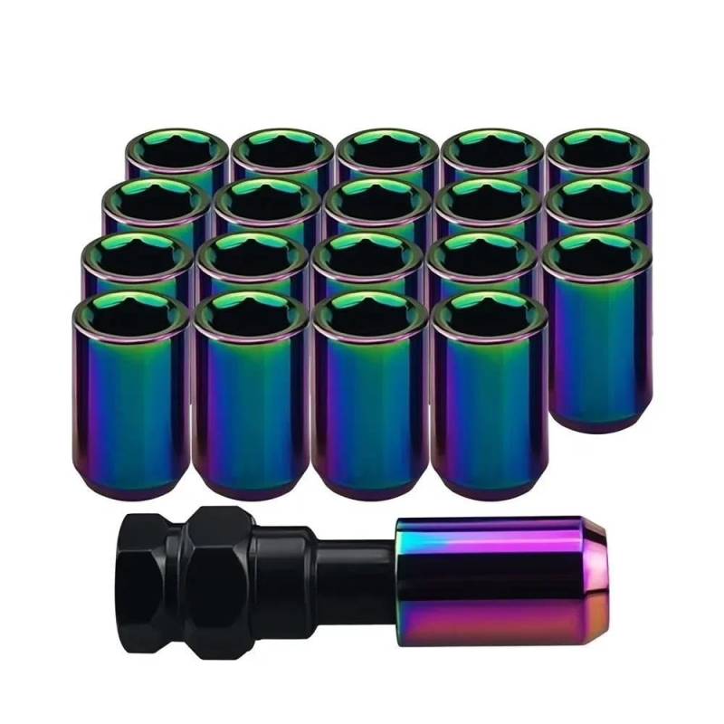 RAVTAKL Radnabenschraube Kompatibel Mit Toyota 32mm Auto-Radmuttern Verlängerte Radmuttern Aus Stahl Schraube M12 X 1,25 M12 X 1,5 Radmutternschraube, Zubehör(Multicolor,M12x1.25) von RAVTAKL