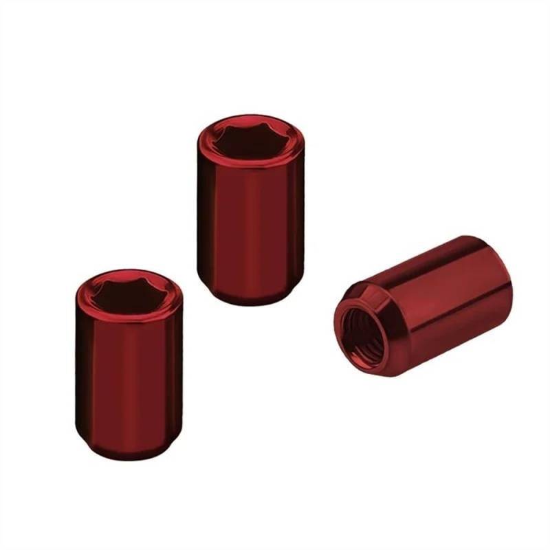 RAVTAKL Radnabenschraube Kompatibel Mit Toyota 32mm Auto-Radmuttern Verlängerte Radmuttern Aus Stahl Schraube M12 X 1,25 M12 X 1,5 Radmutternschraube, Zubehör(Red,M12x1.5) von RAVTAKL