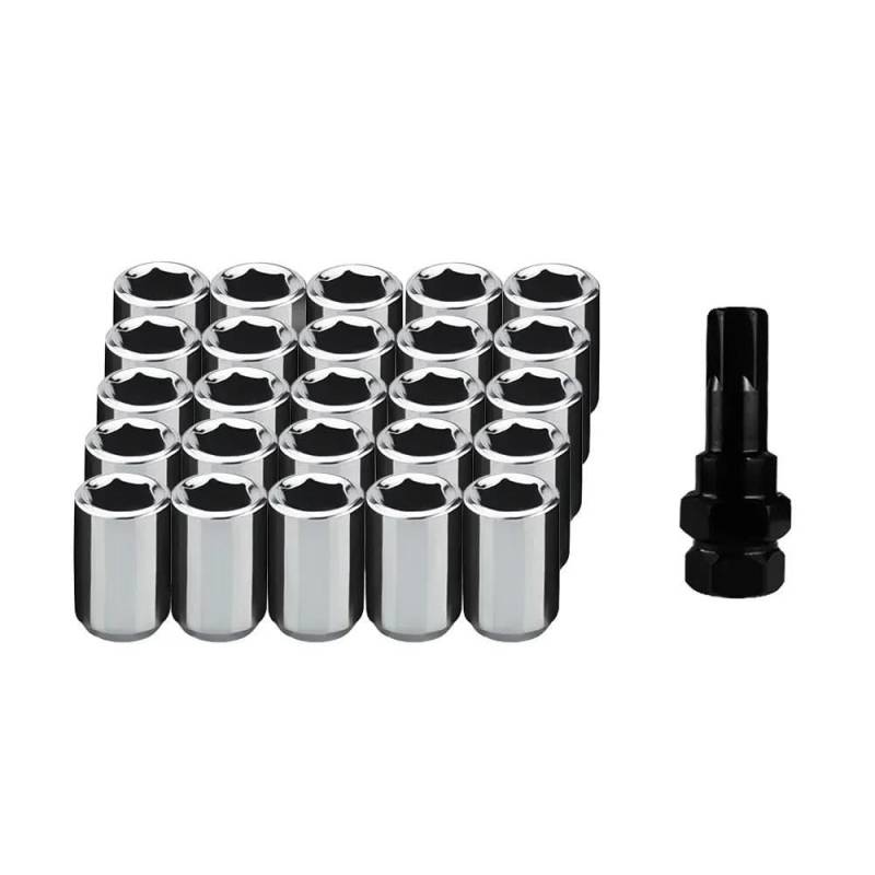 RAVTAKL Radnabenschraube Kompatibel Mit Toyota 32mm Auto-Radmuttern Verlängerte Radmuttern Aus Stahl Schraube M12 X 1,25 M12 X 1,5 Radmutternschraube, Zubehör(Silver,M12x1.25) von RAVTAKL