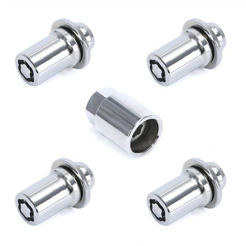 RAVTAKL Radnabenschraube Kompatibel Mit Toyota Für 4Runner Für Corolla M12x1.5 44MM Felgenschloss Radmuttern Radschrauben 0027600901 4 Muttern + 1 Schlüssel von RAVTAKL