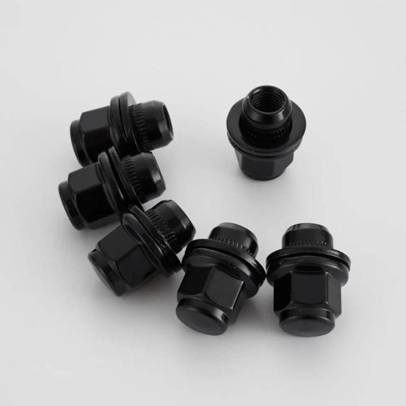 RAVTAKL Radnabenschraube Kompatibel Mit Toyota Für Avalon Für Camry M12x1.5 Radmuttern 1,46 Zoll 37 Mm Länge 21 Mm Sechskant-Magnetsitze Radmutter 10 Stück(Black) von RAVTAKL
