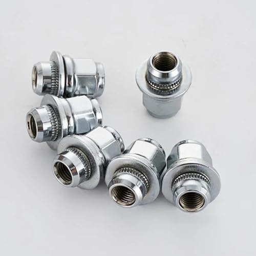 RAVTAKL Radnabenschraube Kompatibel Mit Toyota Für Corolla Für Sienna 12 Mm X 1,5 Radmuttern 1,46 Zoll 37 Mm Länge 21 Mm Sechskant-Magnetsitze Radmutter(Silver) von RAVTAKL