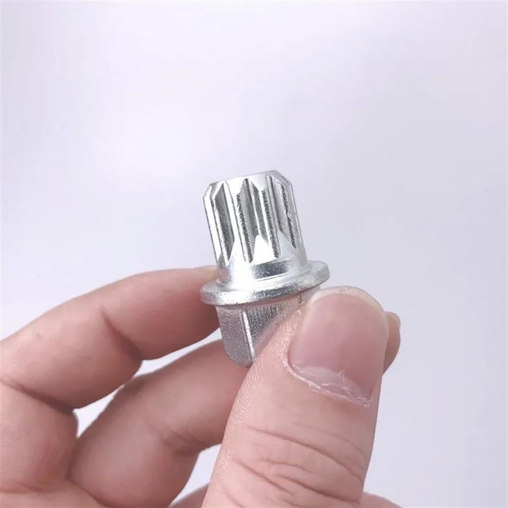 RAVTAKL Radnabenschraube Kompatibel Mit VW Für Golf Für J&etta Für Passat Für Touran Radschrauben Kontermutter Radmutternschlüssel 8D0601139F 4St(11 Teeth) von RAVTAKL