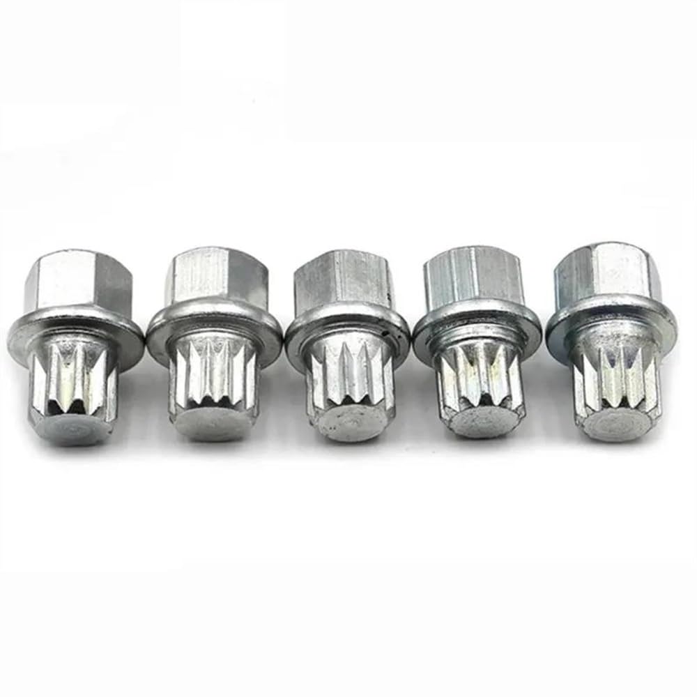RAVTAKL Radnabenschraube Kompatibel Mit VW Für Golf Für J&etta Für Passat Für Touran Radschrauben Kontermutter Radmutternschlüssel 8D0601139F 4St(16 Teeth) von RAVTAKL