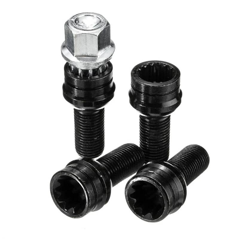 RAVTAKL Radnabenschraube Kompatibel Mit VW Für Golf Für J&etta Radschraubenbolzen Sicherungsmutter Radmuttern Radmuttern 7MM M14x1.5 Autozubehör von RAVTAKL