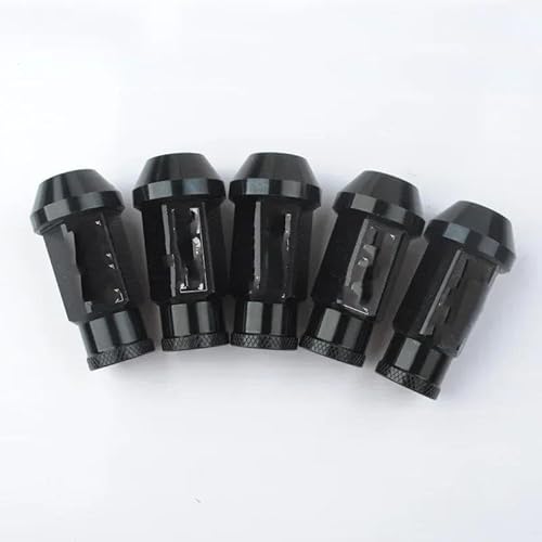RAVTAKL Radnabenschraube Radmuttern, Auto-Aluminiumlegierung, Radmuttern, Schrauben, Unterlegscheibe, Feststellradmuttern, M12 X 1,5, M12 X 1,25, 20 Stück(Black,50MM-M12x1.5) von RAVTAKL