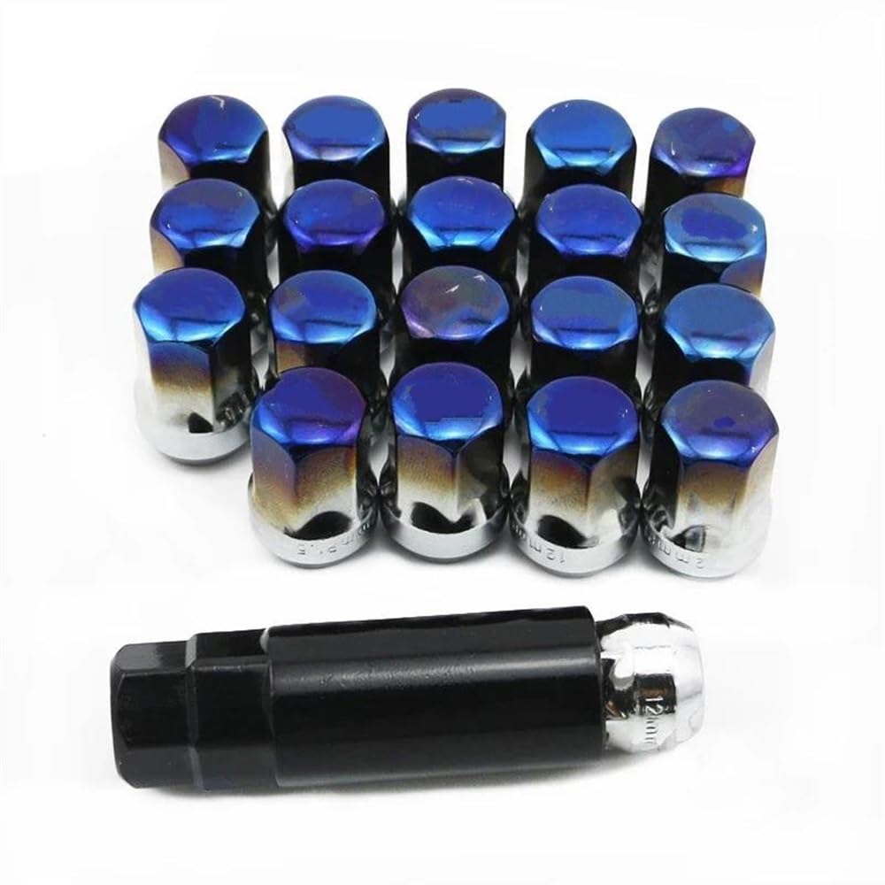 RAVTAKL Radnabenschraube Radmuttern Mit Verriegelung, Gebacken, Blau, Autozubehör, Geröstet, Blau, M12 X 1,5 Mm, Kohlenstoffstahl, Auto, 20 Stück RAVTAKL Radnabenschraube Radmuttern Mit Verriegelung, Gebacken, Blau, Autozubehör, Geröstet, Blau, M12 X 1,5 Mm, Kohlenstoffstahl, Auto, 20 Stück von RAVTAKL