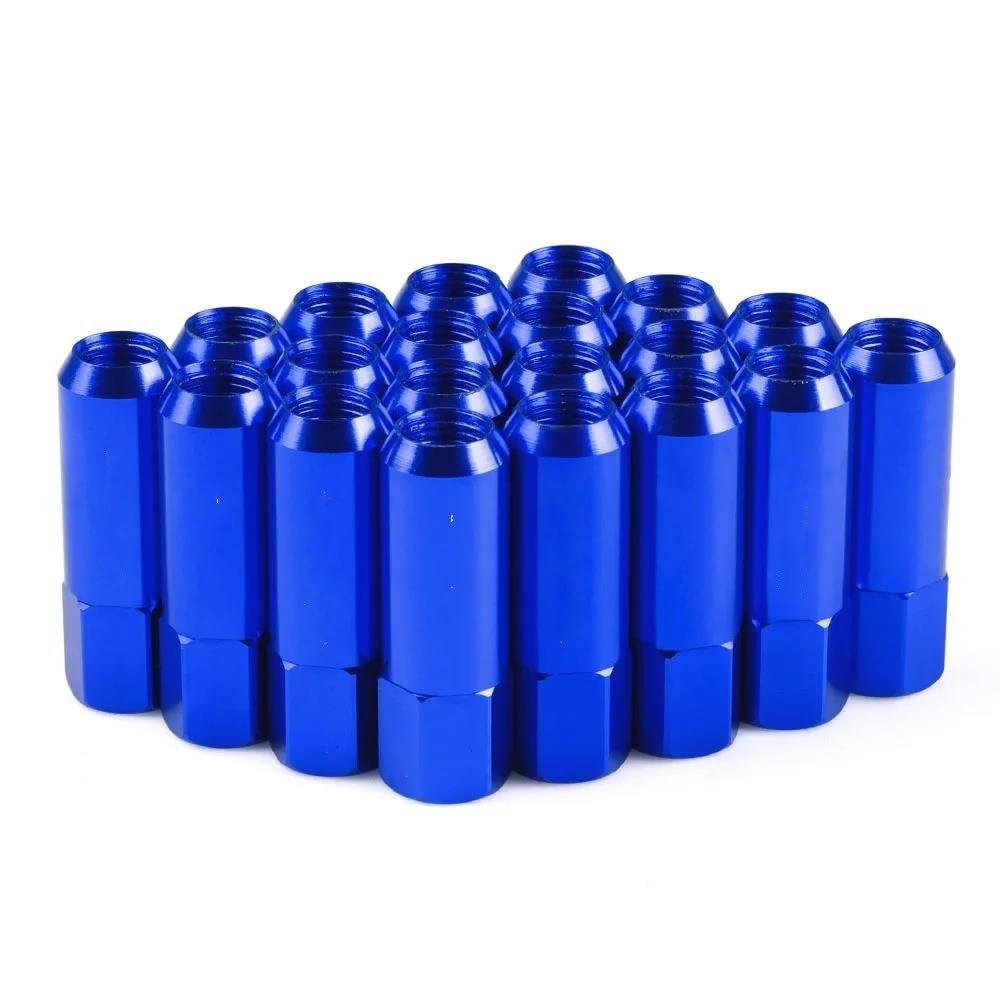 RAVTAKL Radnabenschraube Radschrauben Radmuttern Schraube Aluminium Unterlegscheibe Feststellradmuttern 60mm M14*1,5 BX101006 20St(Blue) von RAVTAKL
