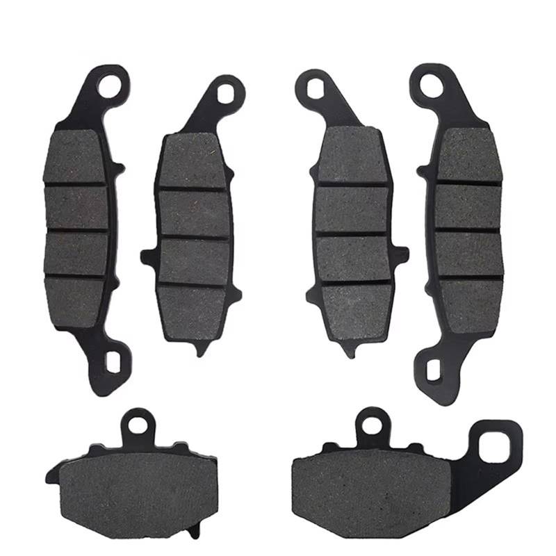 RAVTAKL Scheibenbremsbelag Kompatibel Mit Für ER-6N Für DAF D9F B6F B7F B8F 2006–2010 Für Z750 ZR750 2004–2007 Motorrad Vorne Hinten Bremsbeläge Kit Teile(Front and Rear Pads) von RAVTAKL