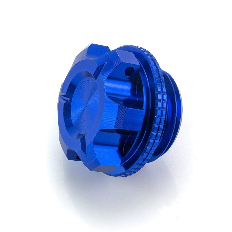 Öleinfüllschraube Verschluss Schraube Alu CNC gefräst M27 x 3,0 blau von RAXIMO