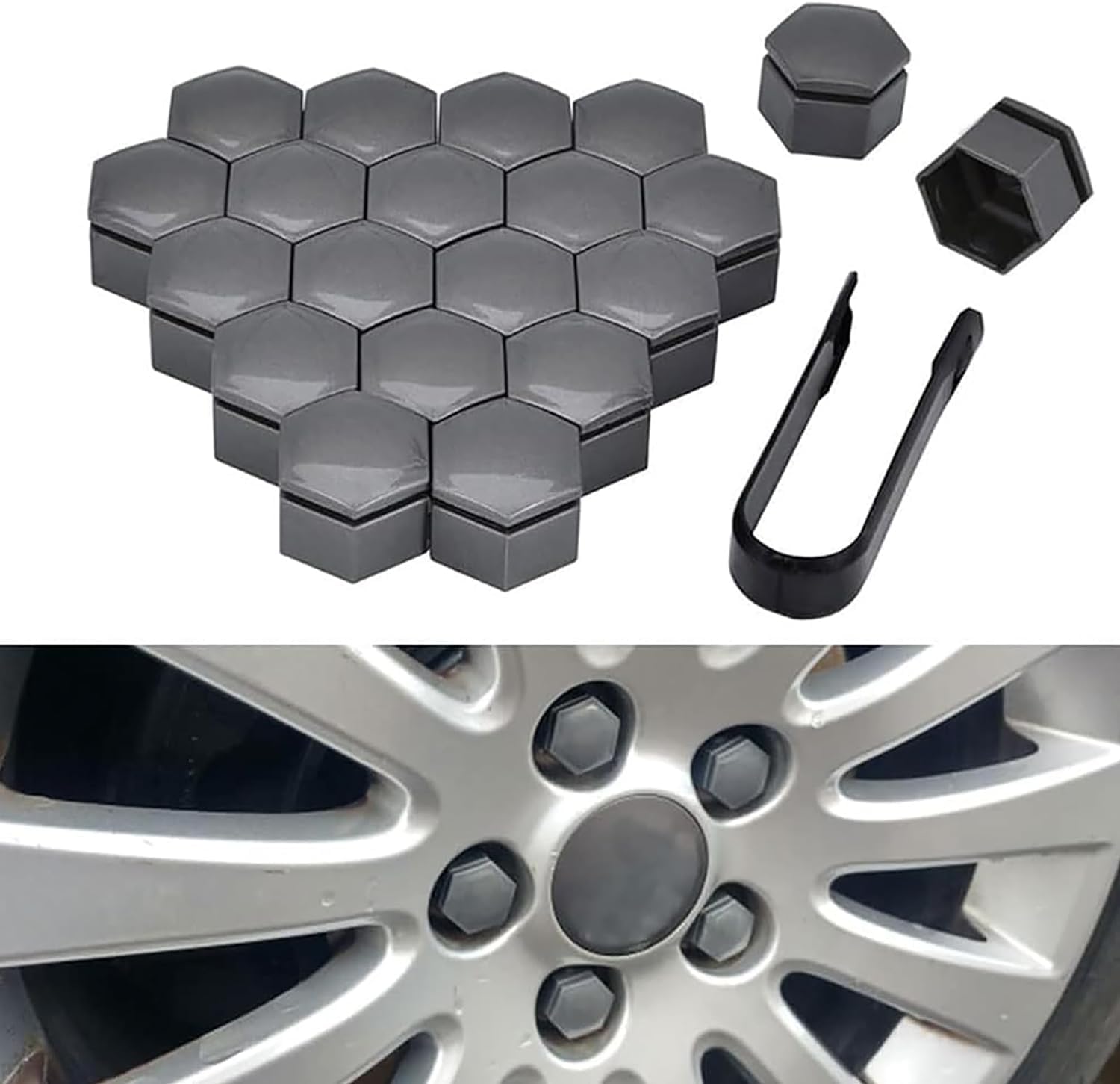 RAZZAI Auto Radschraubenkappen für Opel Insignia,Radbolzen Radschrauben Kappen Radmuttern Nut Abdeckkappe Schraubenabdeckung Diebstahlschutzkappe Zubehör,C-Grey-21mm RAZZAI Auto Radschraubenkappen für Opel Insignia,Radbolzen Radschrauben Kappen Radmuttern Nut Abdeckkappe Schraubenabdeckung Diebstahlschutzkappe Zubehör,C-Grey-21mm von RAZZAI
