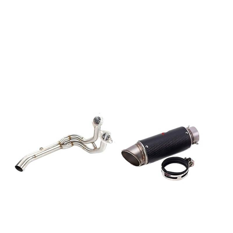 Motorrad Auspuff Schalldämpfer 51MM Motorrad Auspuffkrümmer Rohr Fit Für Für Ninja 650 Z 650 Für Ninja Z 650 Auspuff Link Rohr von RAtsch